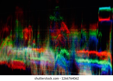 Close-up Macro Of Video Waveform Monitor