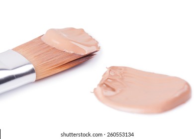 Close-up Of Makeup Concealer Pencil On White Background