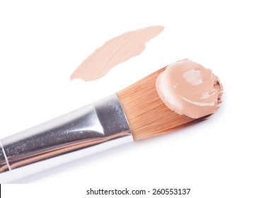 Close-up Of Makeup Concealer Pencil On White Background