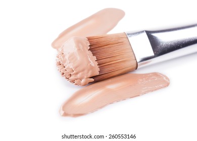 Close-up Of Makeup Concealer Pencil On White Background