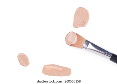 Close-up Of Makeup Concealer Pencil On White Background