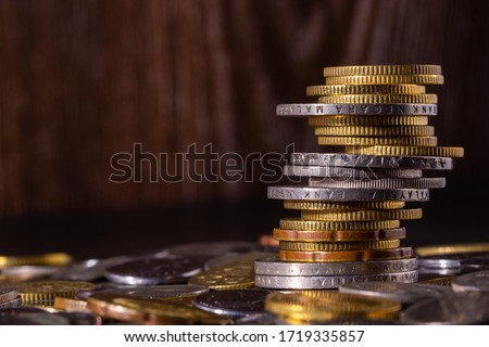 Close-up of Malaysia Ringgit Coin on Black Background