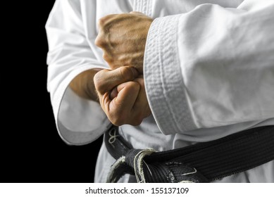 Closeup of male karate fighter hands. - Powered by Shutterstock