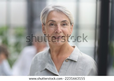 Similar – Image, Stock Photo Best age | UT Dresden | Beautiful, smiling, satisfied woman 50+ with great charisma