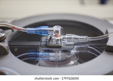 Close-up Of Medical Equipment For Blood Purification For Patients At Hospital