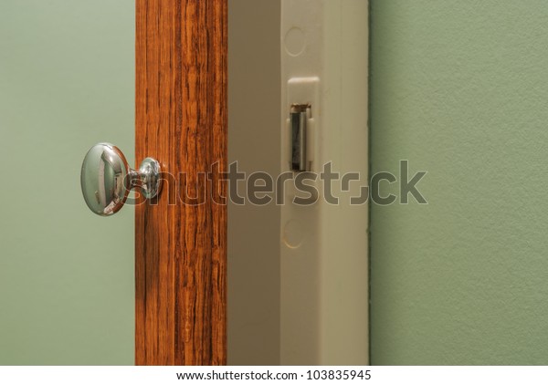 Closeup Medicine Cabinet Door Slightly Open Transportation Stock Image 103835945