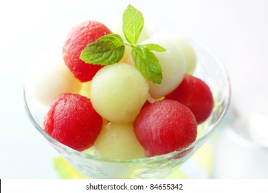 Closeup Of Melon Balls