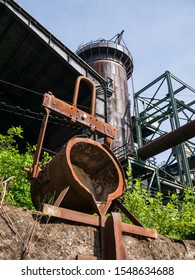 Close-up Of A Melting Pot At The Abandoned Industrial Site Of Landscape Park Duisburg North, Germany