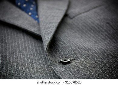 Close-up Of Men's Woolen Suit.