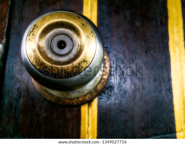 Closeup Metal Brass Door Knob Round Stock Photo Edit Now