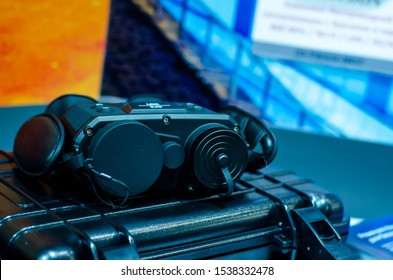 Close-up of military night vision
