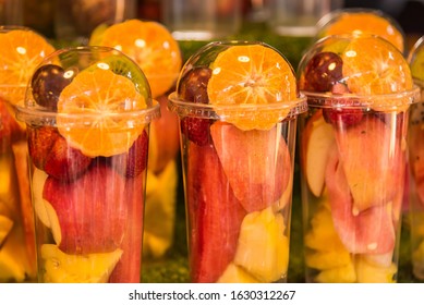 Closeup Of Mixed Fruit In A Cup For Sale