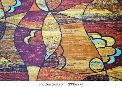 Closeup of modern carpet with abstract pattern