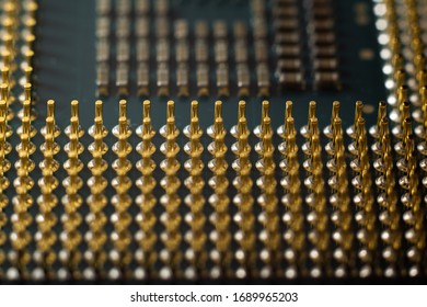 Close-up of modern CPU Chip Processor.