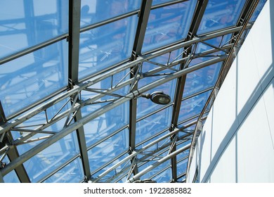 Closeup Of Modern Glass Dome Roof