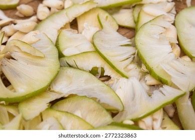 Close-Up of Monkey Jack Fruit Interior TextureMonkeyjack, Artocarpus, Lacucha, Fruit