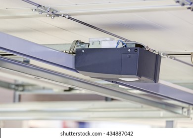 Closeup of motor for garage doors; note shallow depth of field - Powered by Shutterstock