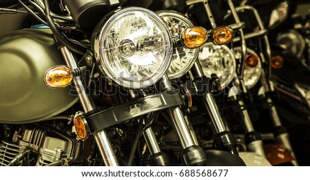 A close-up of the motorcycle