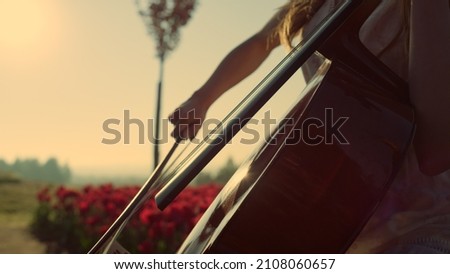 Similar – Image, Stock Photo cello Playing Music