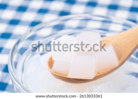 Close-up of nata de coco