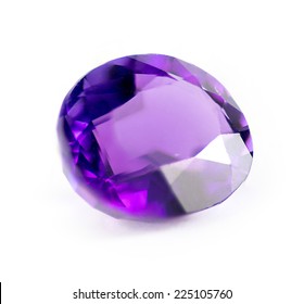 Closeup Of Natural Purple Amethyst Gemstone