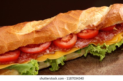 Closeup at natural sandwich
