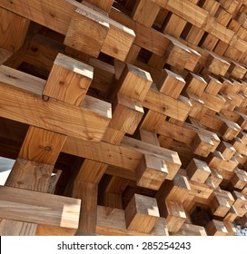 Closeup Of Natural Wood Structure