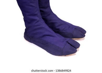 Closeup Ninja Shoes  Or Tabi Boots On White Background  From Japan Costume  Stye Of Killer  