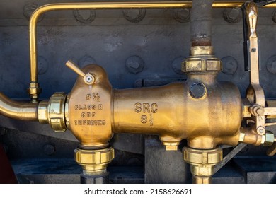 A Closeup Of A Nostalgic Steam Train Engine