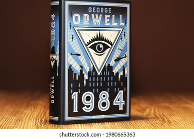 Close-up of the novel „1984“ by George Orwell (Germany May 26, 2021)