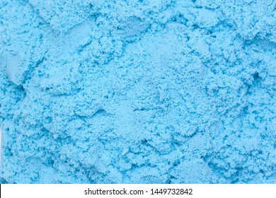 Closeup Og Blue Kinetic Sand, Background, Texture.