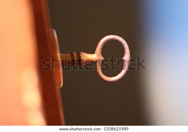 Closeup Old Fashioned Key Cabinet Lock Stock Photo Edit Now
