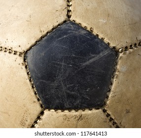  Closeup Of An Old Football Ball