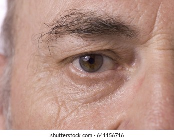 Closeup Old Man Eye