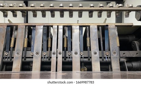 Close-up Old Offset Printing Machine