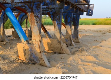 Close-up Of Old Seed Planter Machine