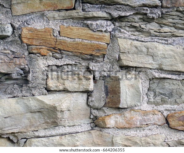 Closeup Old Stone Fireplace Chimney Stock Photo Edit Now 664206355