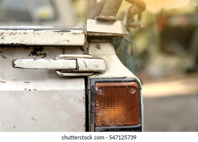 Closeup Of Old Tires For Pickup Truck