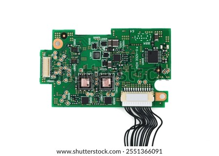 Closeup on electronic board, macro detail