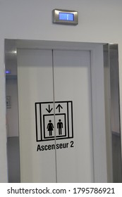 Close-up On French Elevator Doors