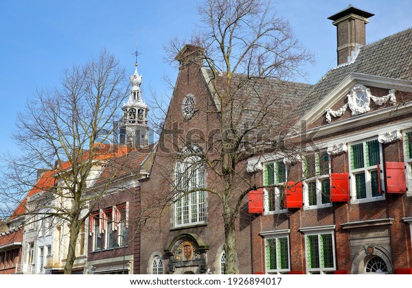 Closeup On Historic House Facades Located Stock Photo 1926894017 ...