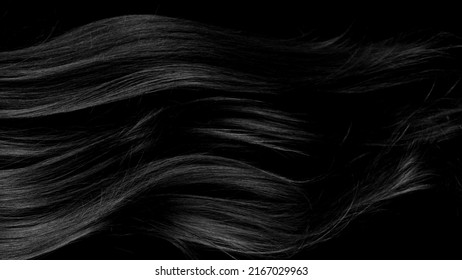 Closeup on luxurious straight and glossy black hair, abstract background. - Shutterstock ID 2167029963