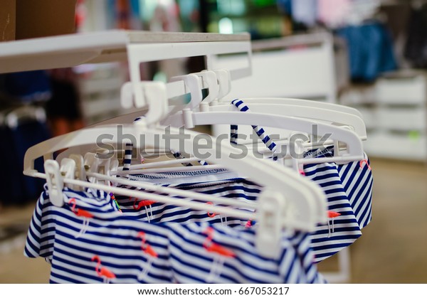 Closeup On Shopping Clothes Hangers On Stock Photo Edit Now