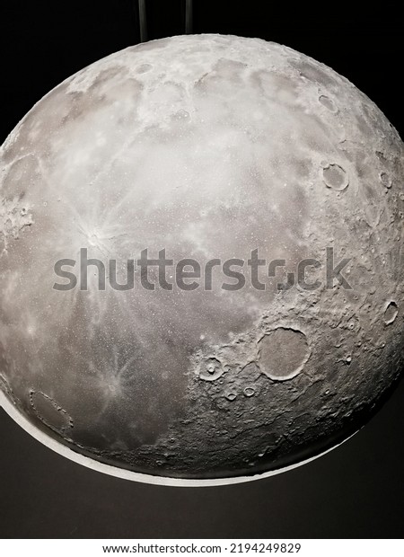close-up of one side of the\
moon