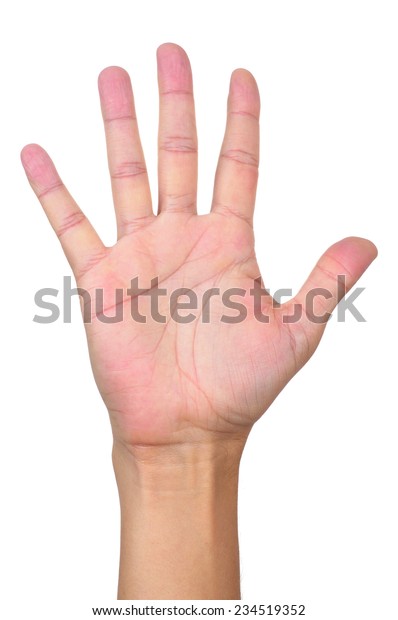 Closeup Open Hand Fingers Spread Young Stock Photo (Edit Now) 234519352