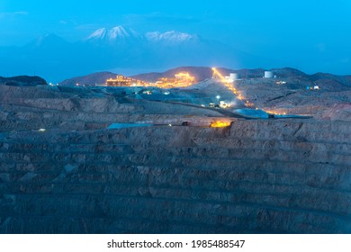 Close-up Of An Open-pit Copper Mine In Peru.