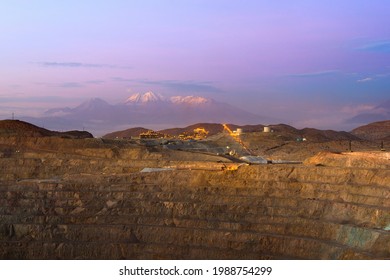 Close-up Of An Open-pit Copper Mine In Peru.