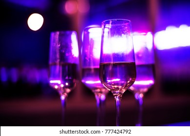 Closeup of party drinks