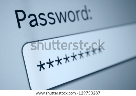 Closeup of Password Box in Internet Browser