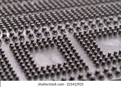 Closeup Of The Pattern Of A Black Rubber Floor Mat